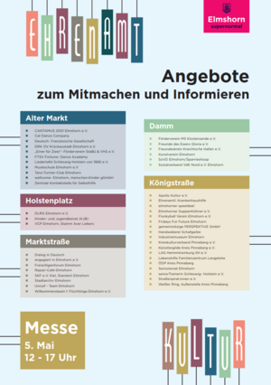 Bild vergr&ouml;&szlig;ern: Mitwirkende bei der Kultur- und Ehrenamtsmesse 2024