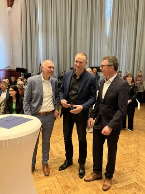 Bild vergr&ouml;&szlig;ern: Dezernenten-Trio von links ein letztes Mal in der Besetzung Marius Munk, Dirk Moritz und Erik Sachse.