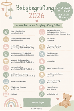 Bild vergr&ouml;&szlig;ern: Ausstellende bei der Baby-Begr&uuml;&szlig;ung 2026
