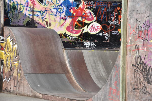 Detaliansicht einer Skateanlage