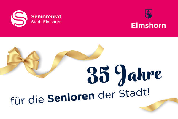 Bild vergr&ouml;&szlig;ern: Die Grafik zeigt einen Hinweis auf das 35-j&auml;hrige Bestehen des Seniorenrates der Stadt Elmshorn.