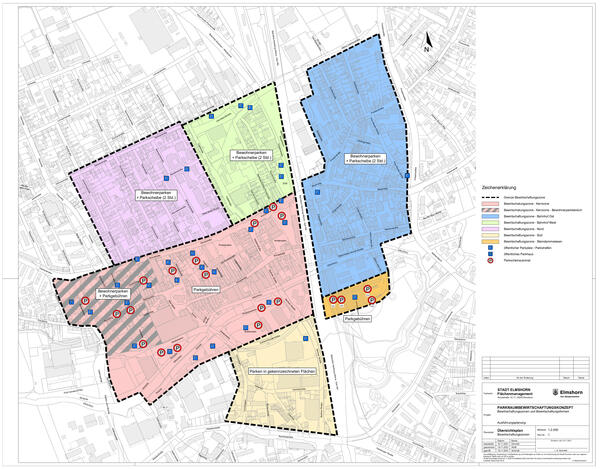 Bild vergr&ouml;&szlig;ern: Die einzelnen Zonen sind auf einem Stadtplan farbig markiert.