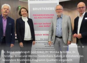 Die Referent*innen von links: Dr. Bernd Hillebrandt, Dr. Monika Schliffke, Dr. Christian Wilke und Werner Siedenhans.
