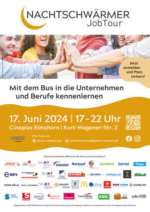 Bild vergr&ouml;&szlig;ern: Plakat zur Nachschw&auml;rmer JobTour 2024