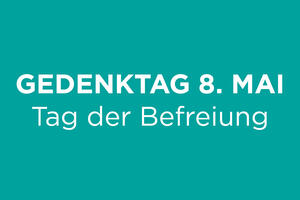Bild vergr&ouml;&szlig;ern: Logo "Gedenktag 8. Mai - Tag der Befreiung"